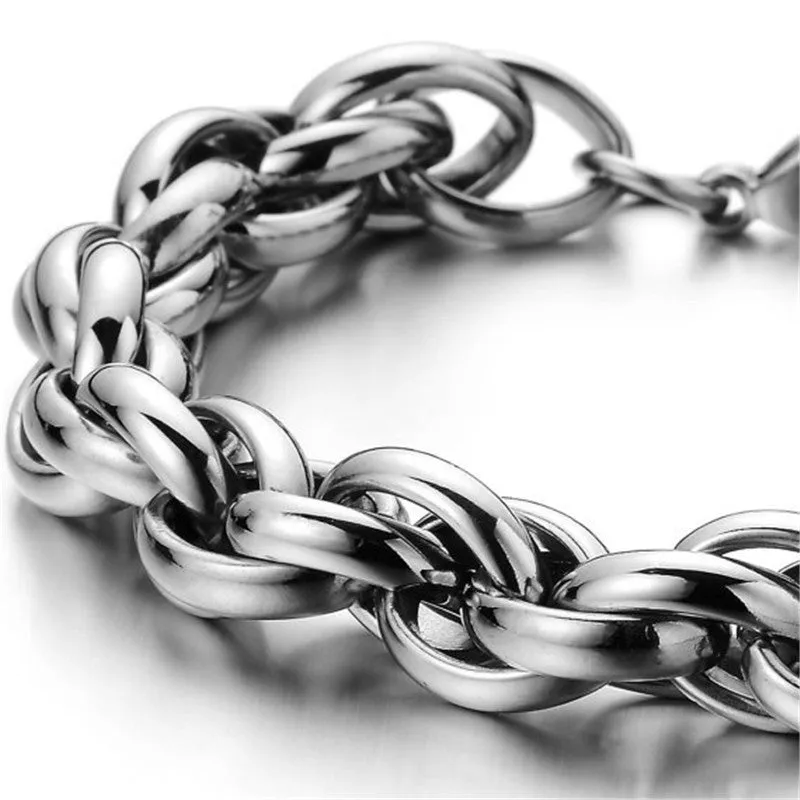 Men's And Women's Stainless Steel Electroplating Twist Bracelet