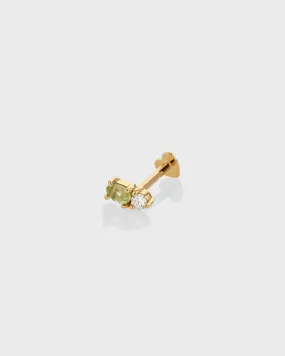 Micro Sand Diamond Peridot Cartilage Earring