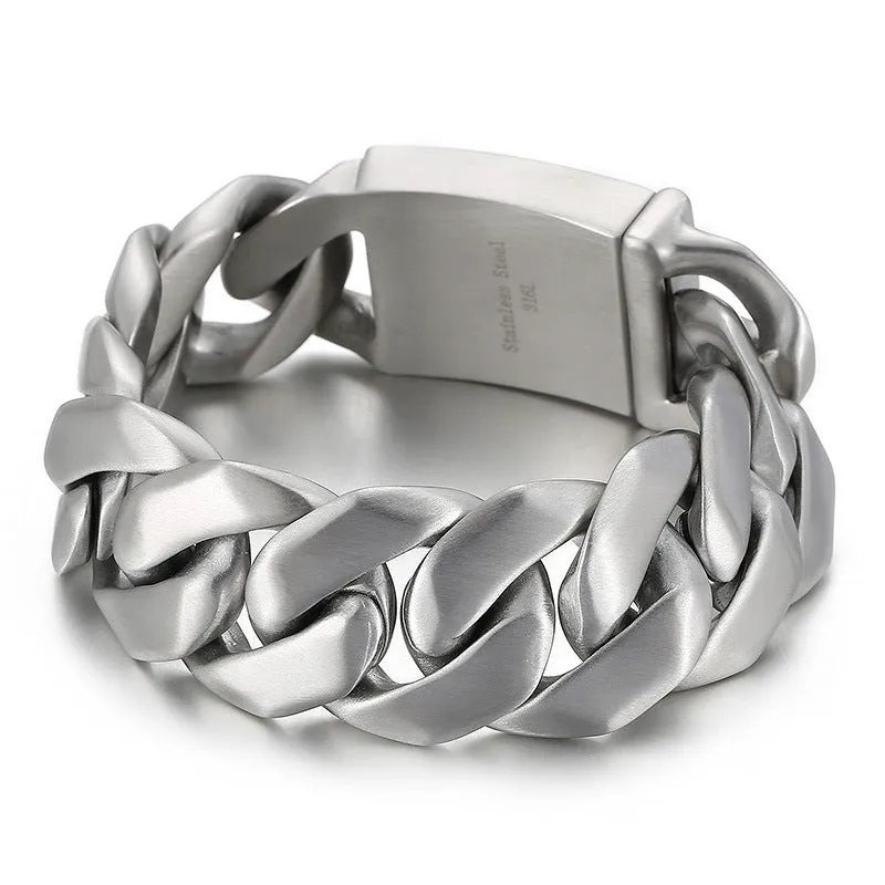 Modern Geometric Titanium Steel Bracelet for Men by Planderful Collection