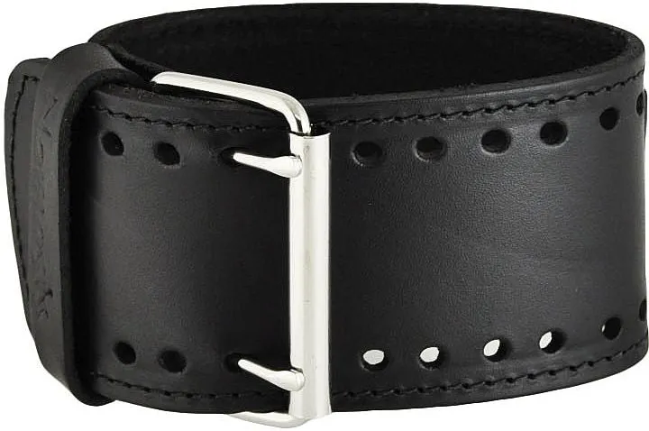 Moonwalker Luminous Black Diver with Stitched Black Leather Cuff