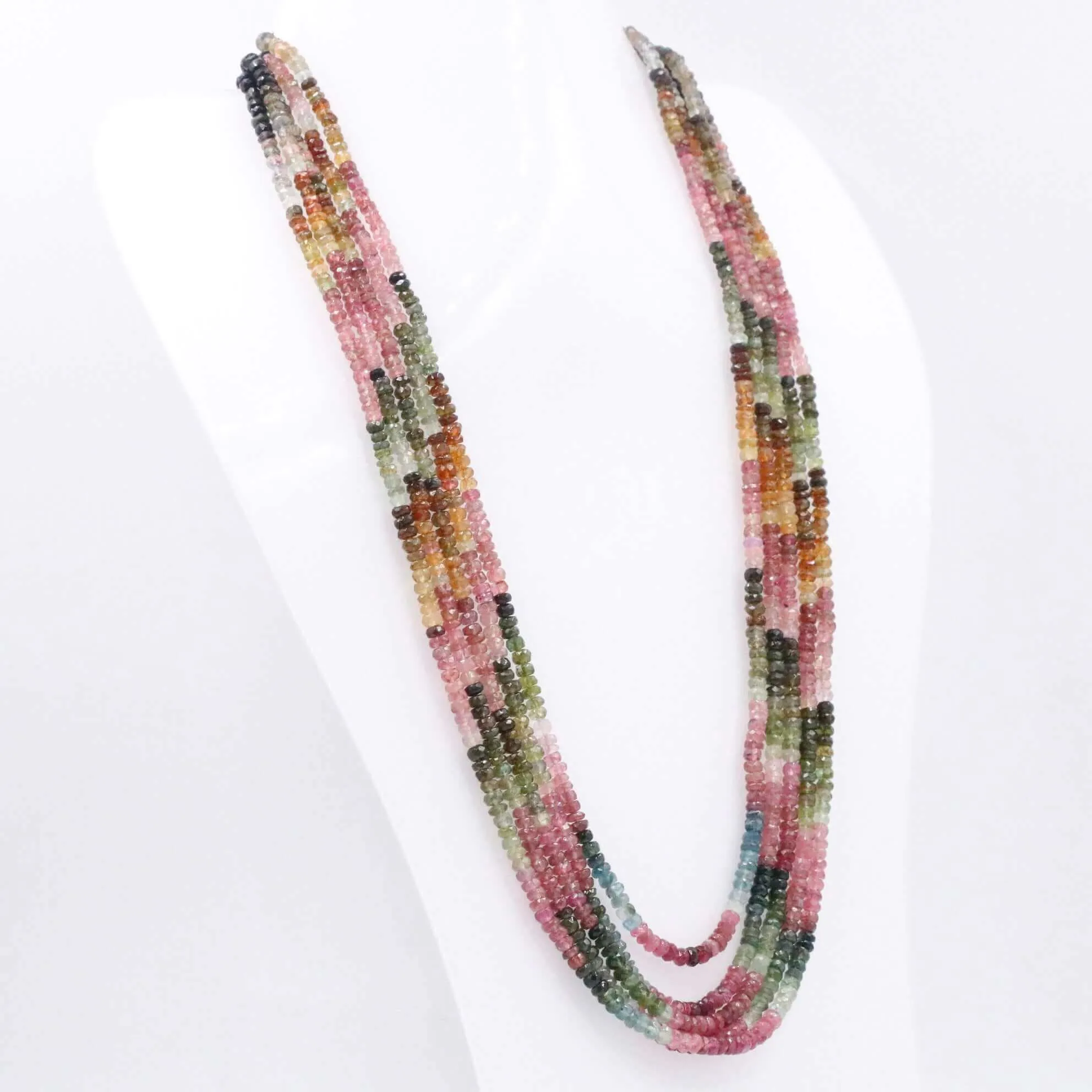 Multi Color Tourmaline Necklace Layered Necklace Faceted Necklace Long Necklace Sarafa Necklace Indian Necklace SKU 6143230