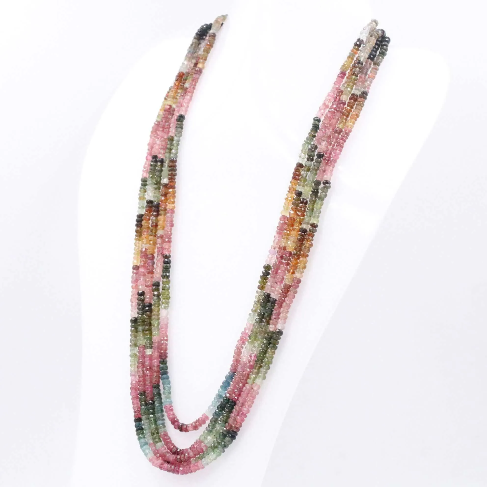 Multi Color Tourmaline Necklace Layered Necklace Faceted Necklace Long Necklace Sarafa Necklace Indian Necklace SKU 6143230