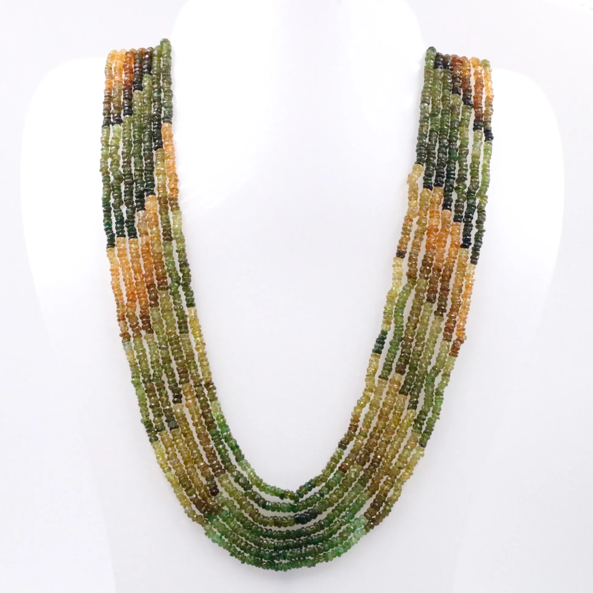 Multi Color Tourmaline Necklace Layered Necklace Faceted Necklace Long Necklace Sarafa Necklace Indian Necklace SKU: 6143374