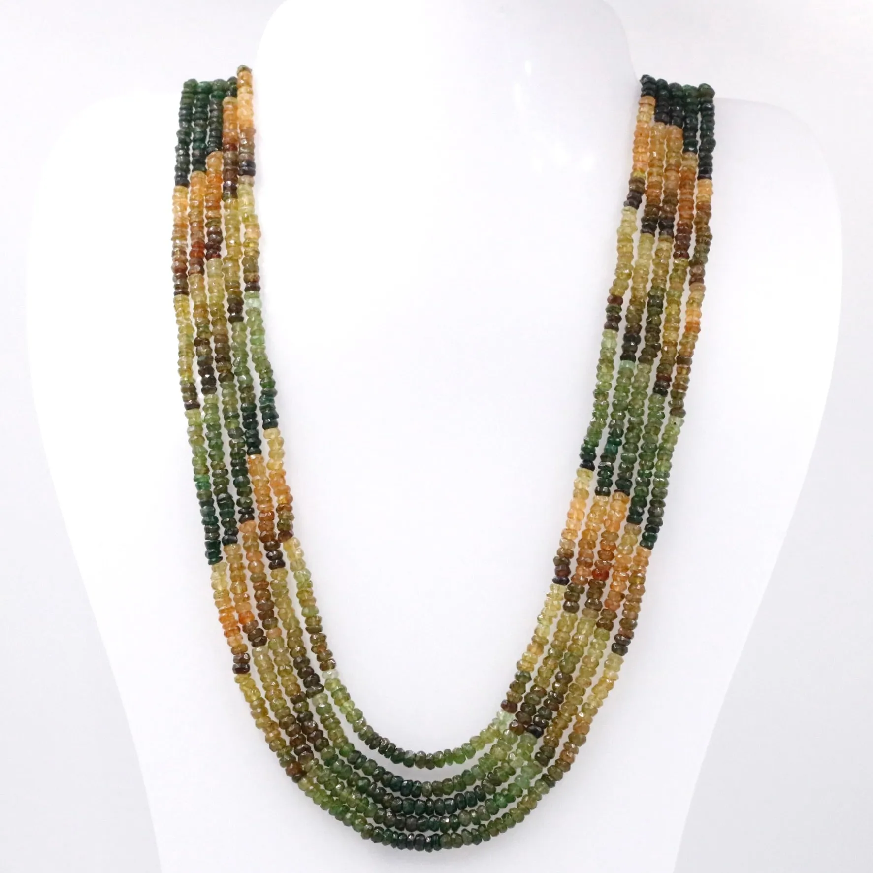 Multi Color Tourmaline Necklace Layered Necklace Faceted Necklace Long Necklace Sarafa Necklace Indian Necklace SKU: 6143374