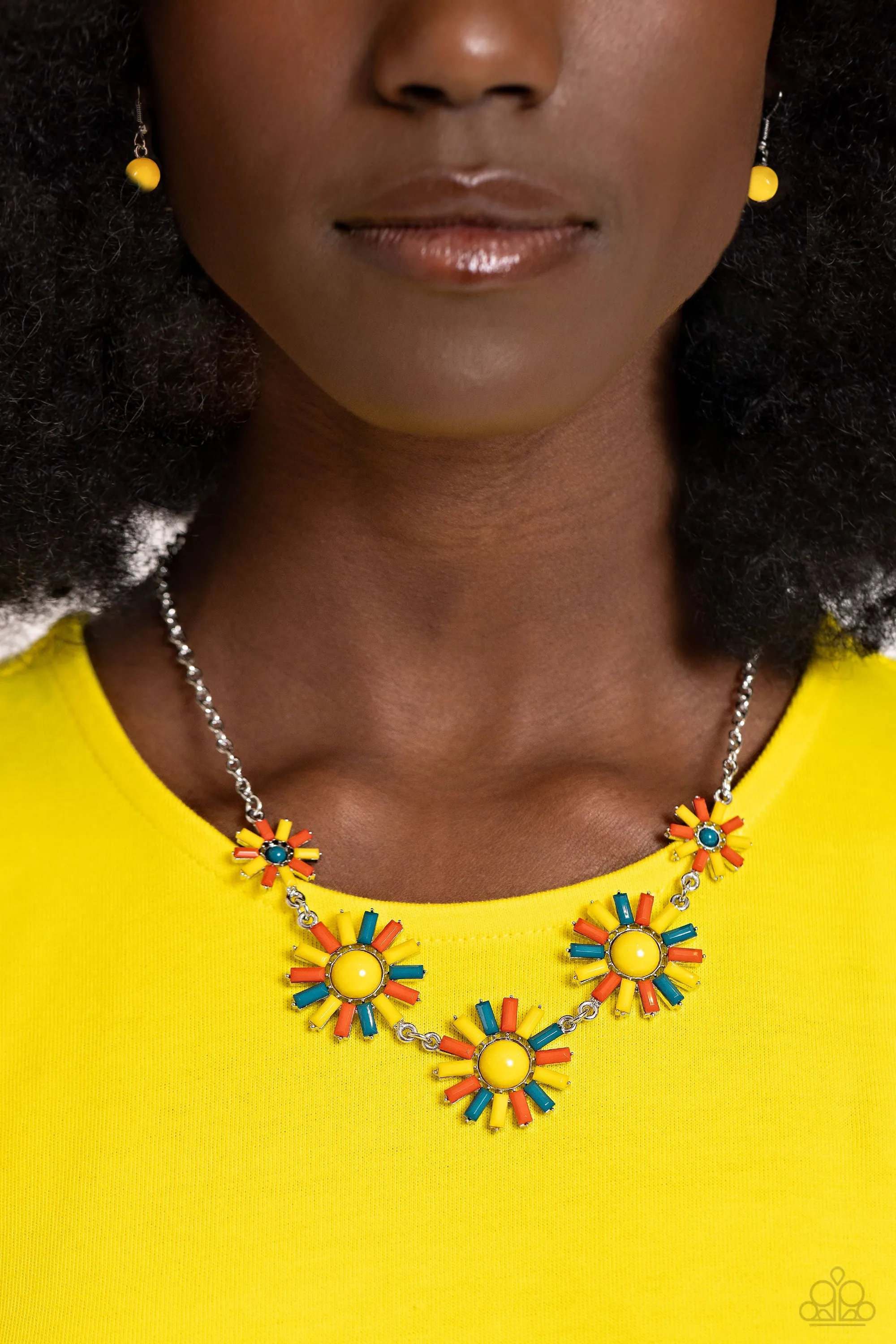 Necklace SUN and Fancy Free - Yellow SET