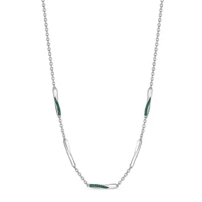 Nova Station Necklace with Emerald