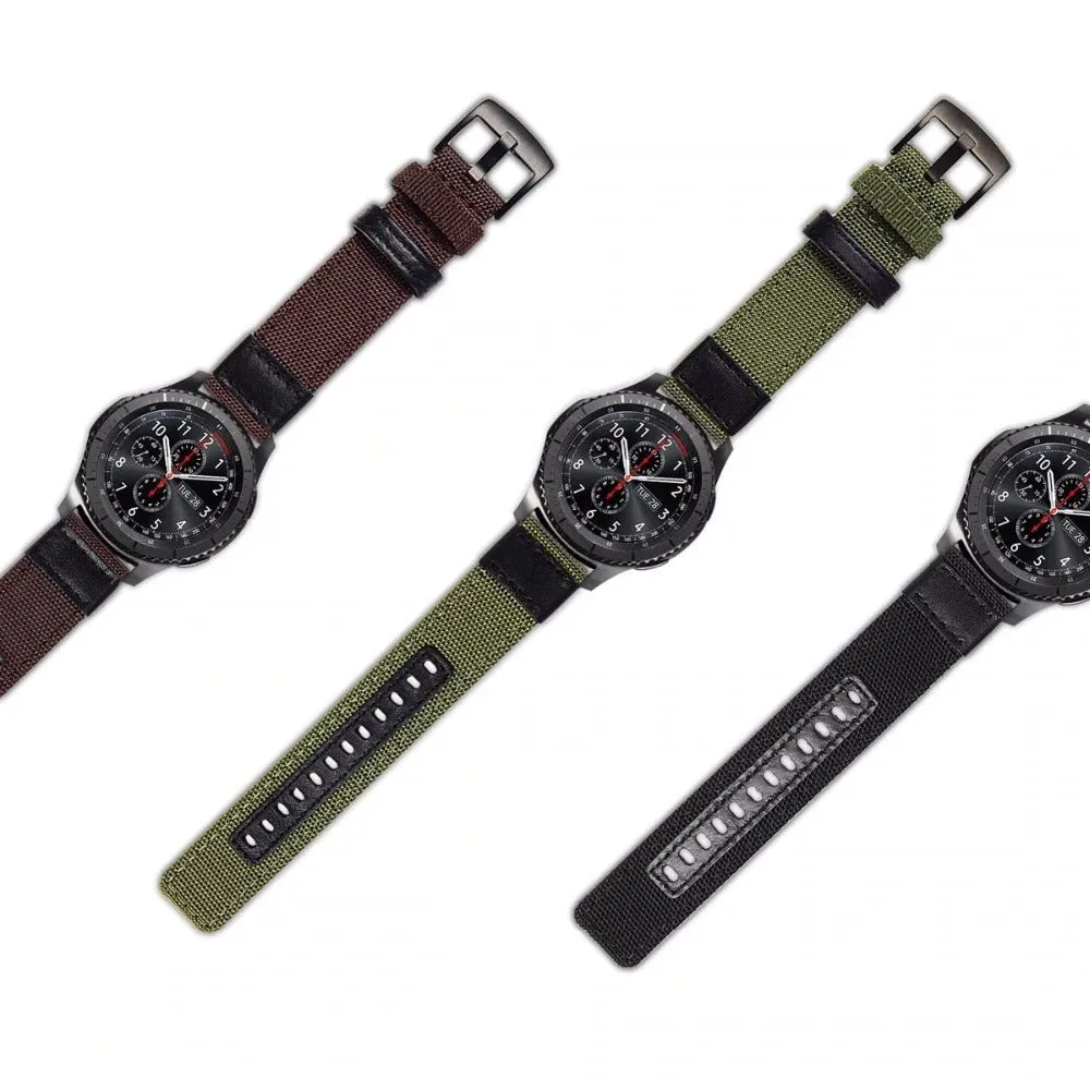 Nylon and Leather Watch Straps Compatible with Huawei Watch 2 Pro