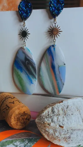 Ocean Eyes Clay Earrings