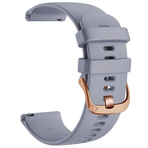 OnePlus Watch compatible Silicone Watch Straps with Rose Gold Buckles