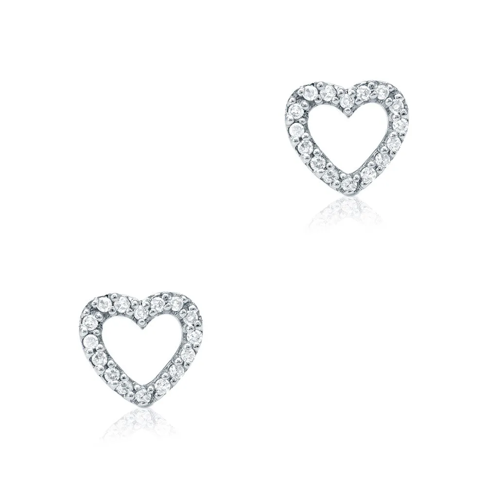 Open Heart Post Earrings