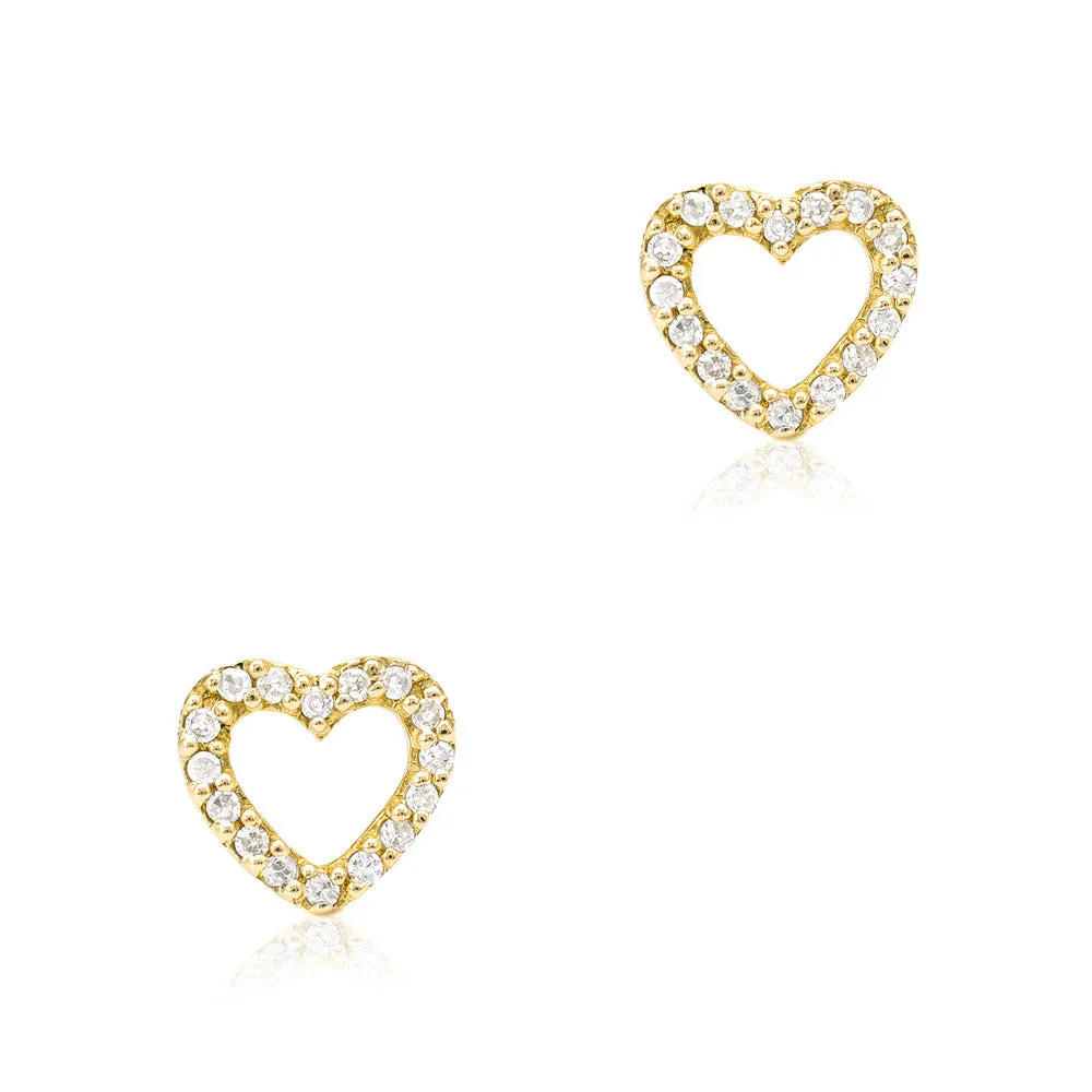 Open Heart Post Earrings