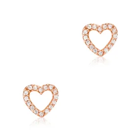 Open Heart Post Earrings