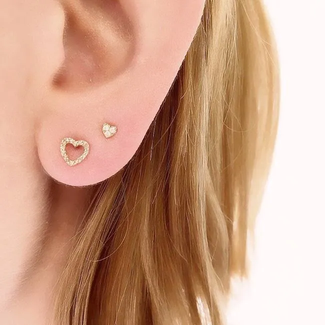 Open Heart Post Earrings