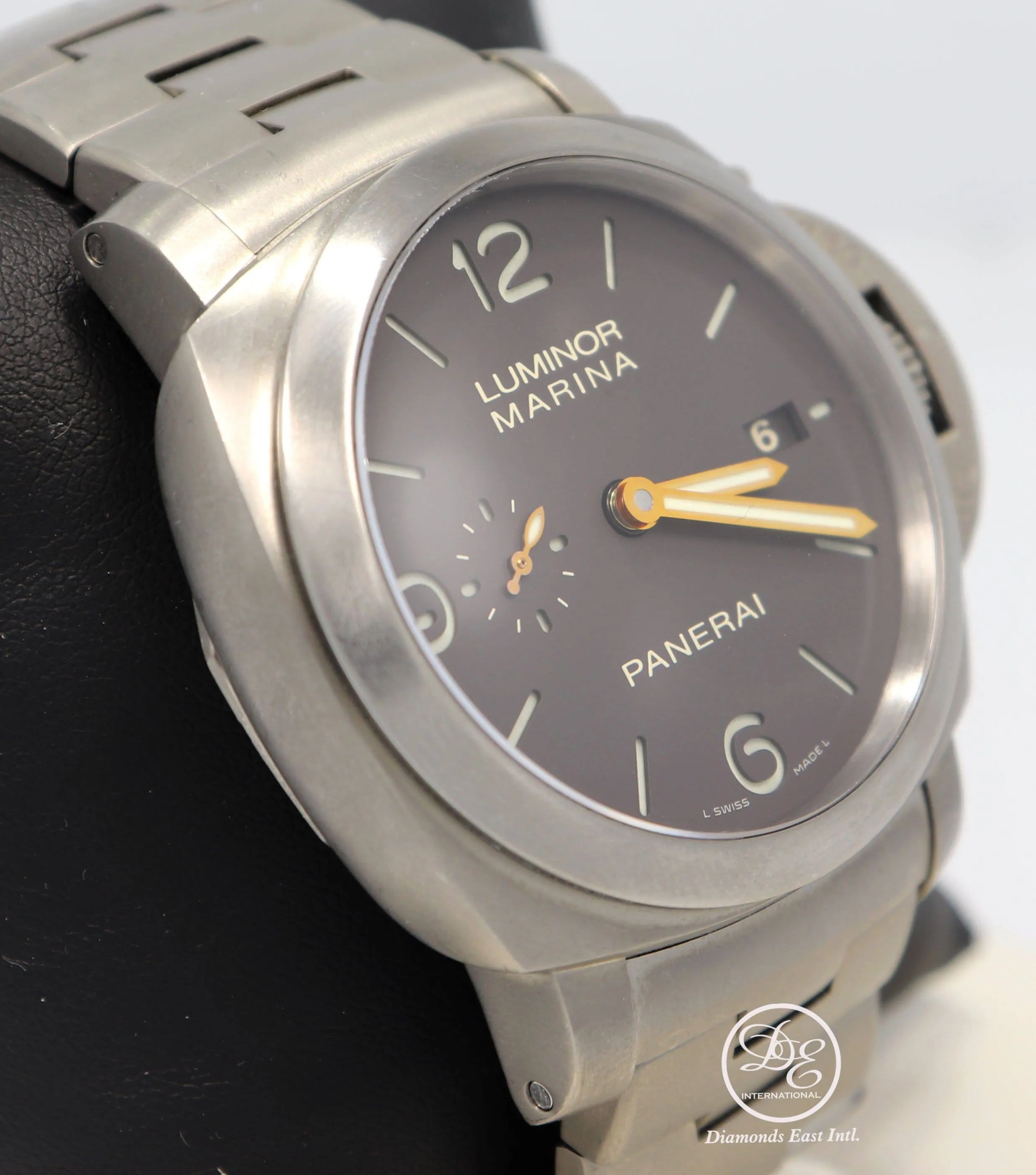 PANERAI Luminor Marina 1950 3 Days PAM352 Titanium Bracelet 44mm Automatic Watch Mint Box Papers