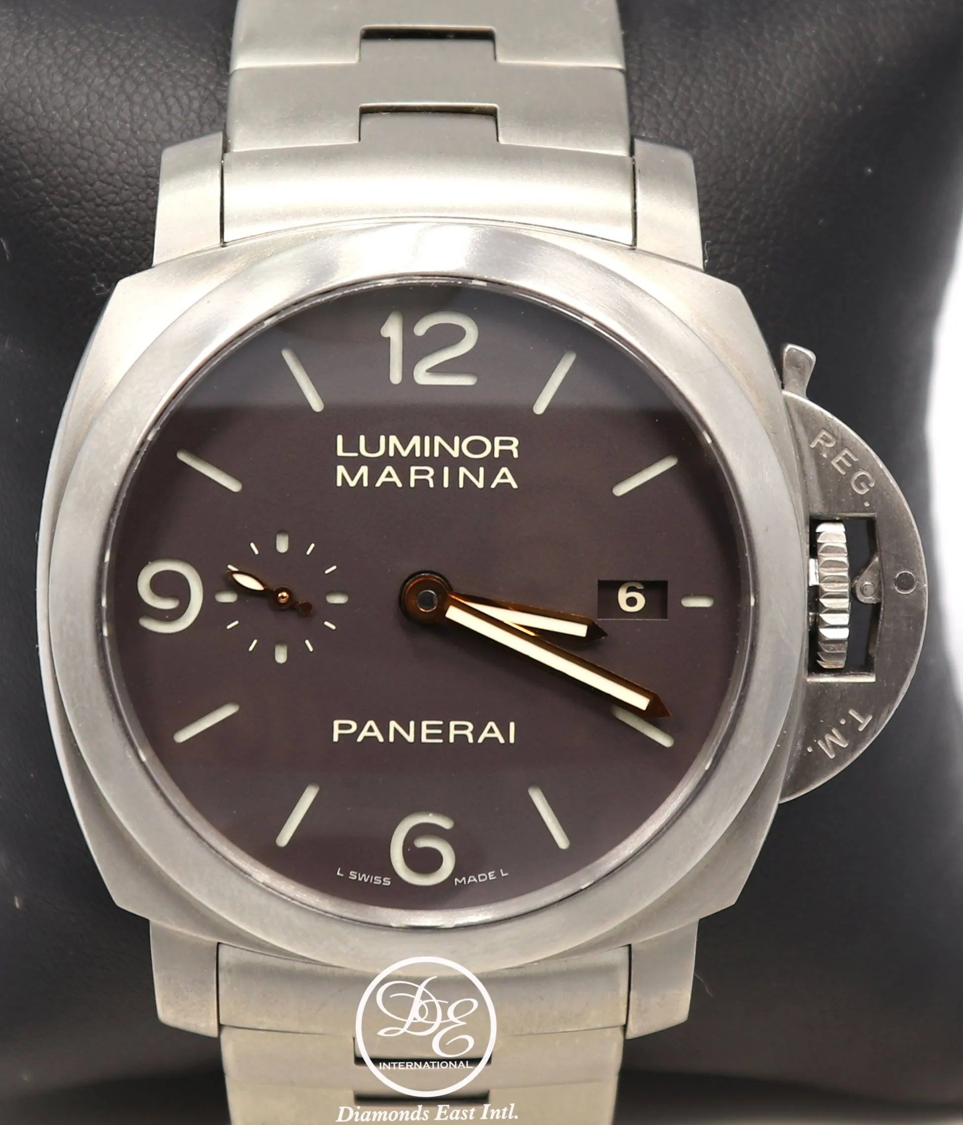 PANERAI Luminor Marina 1950 3 Days PAM352 Titanium Bracelet 44mm Automatic Watch Mint Box Papers