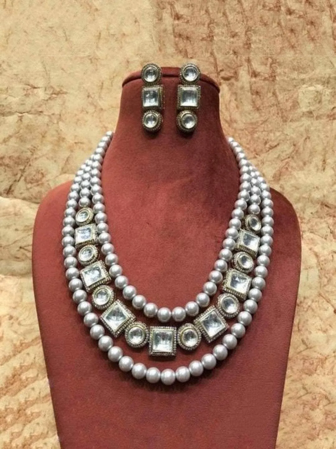 Pearls Polki Necklace