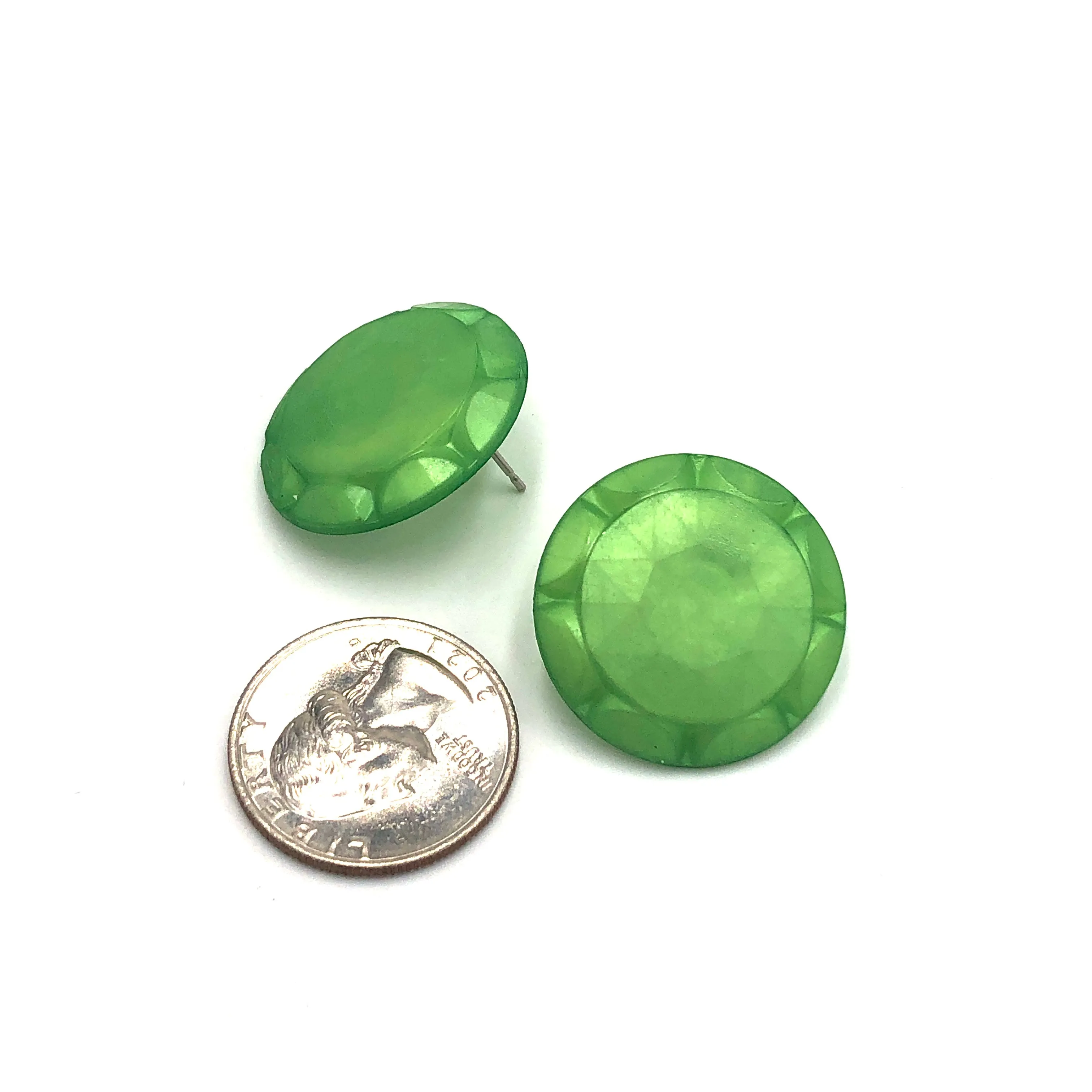 Peridot Sunburst Stud Earrings