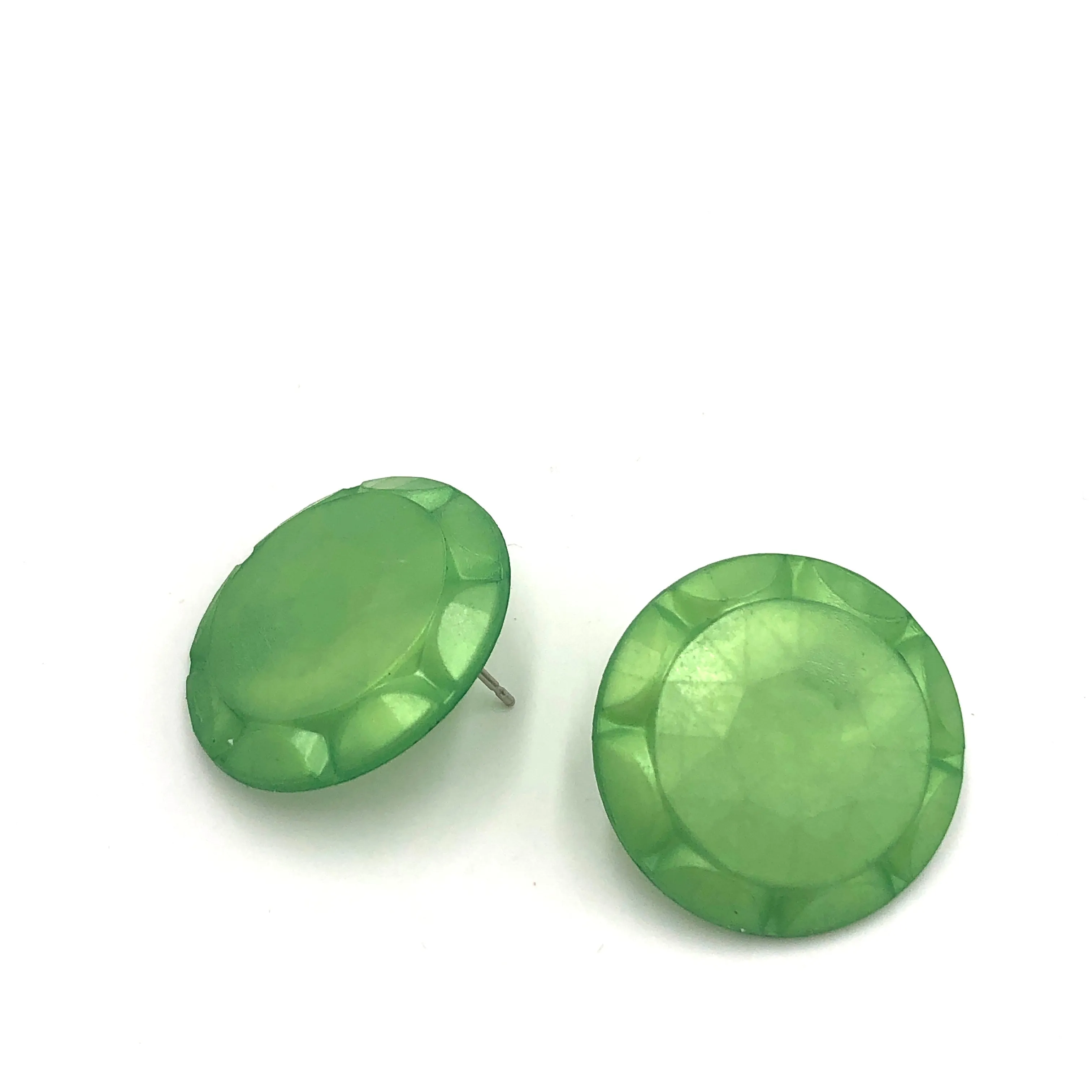 Peridot Sunburst Stud Earrings