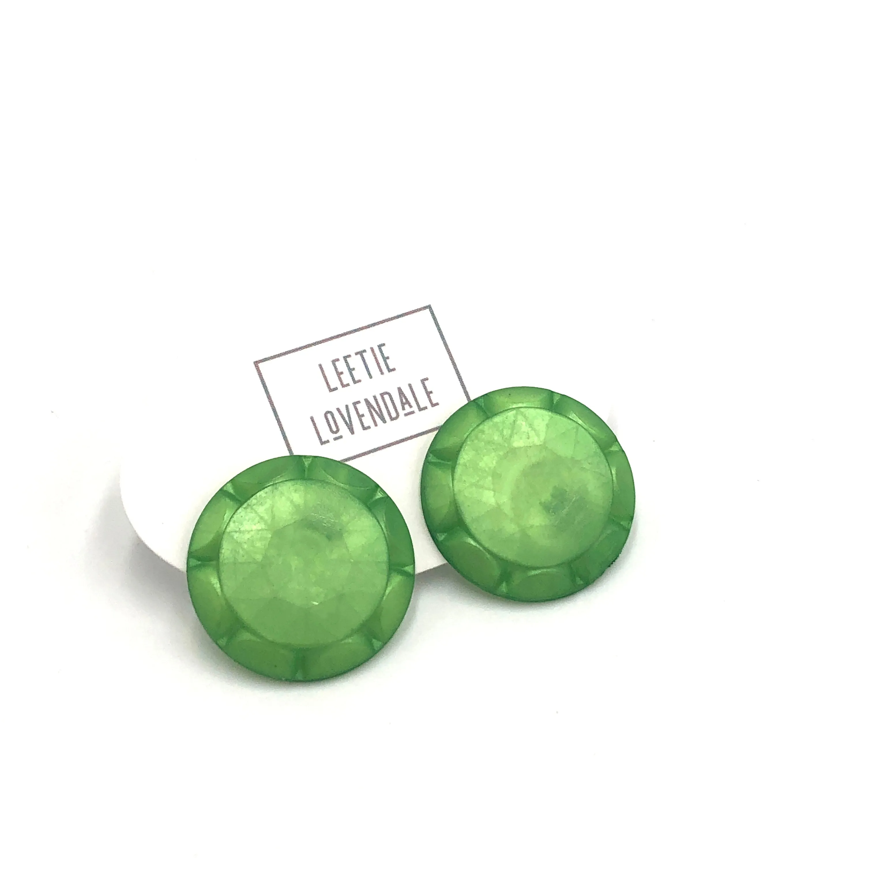 Peridot Sunburst Stud Earrings