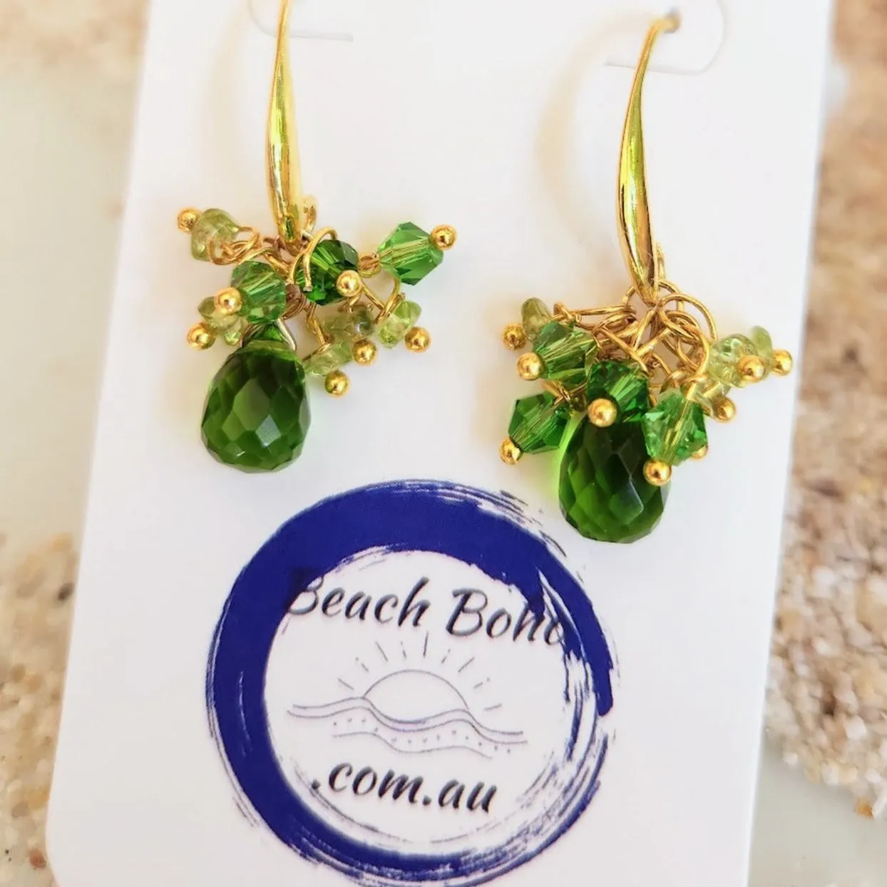 PETITIE PERIDOT - STUNNING BOHO PERIDOT DANGLES