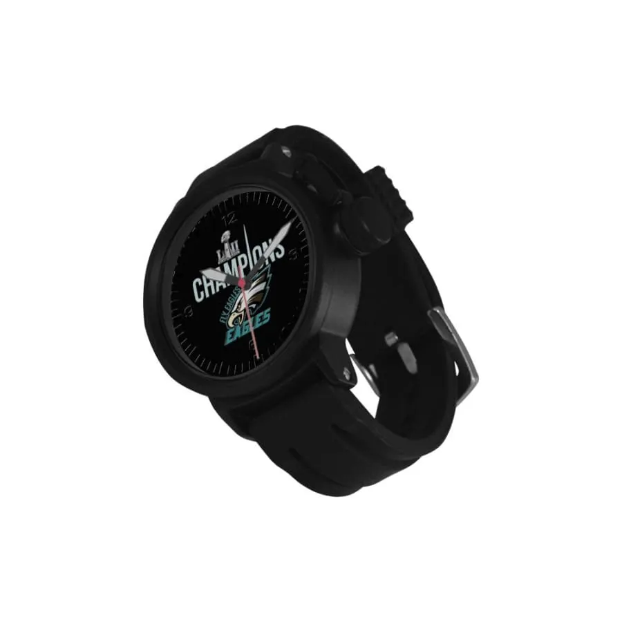 Philadelphia eagles Fan Sports Watch Mens| super bowl Fan Watch Quartz Black