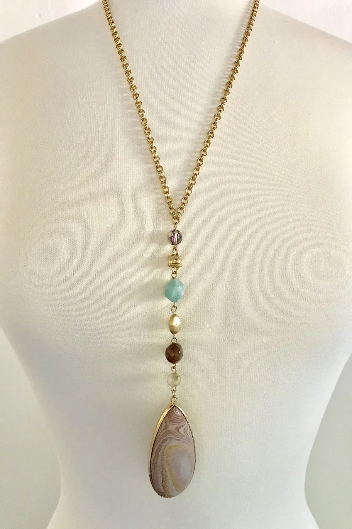 Pink Agate Necklace