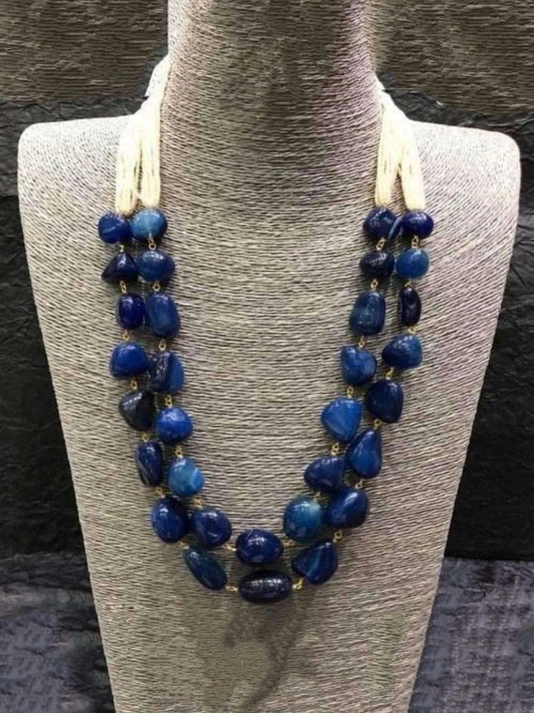 Precious Stone Dual Layered Necklace