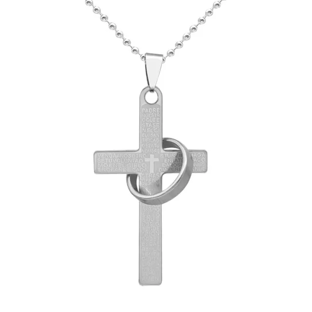 Punk Cool Street Style Necklaces Vintage Gothic Cross Pendant Necklace for Men and Women Hip-pop Neck Chain Jewelry Gift