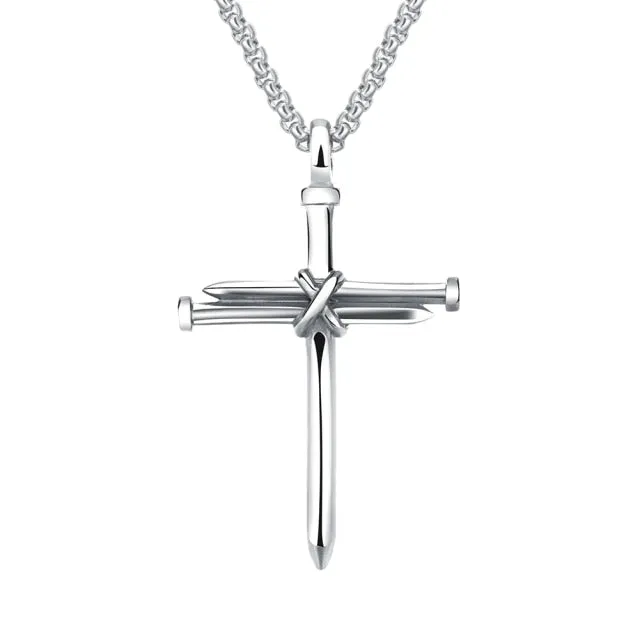 Punk Cool Street Style Necklaces Vintage Gothic Cross Pendant Necklace for Men and Women Hip-pop Neck Chain Jewelry Gift