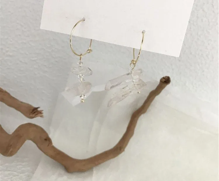 Raw Crystal earrings