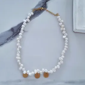 Raw pearls necklace