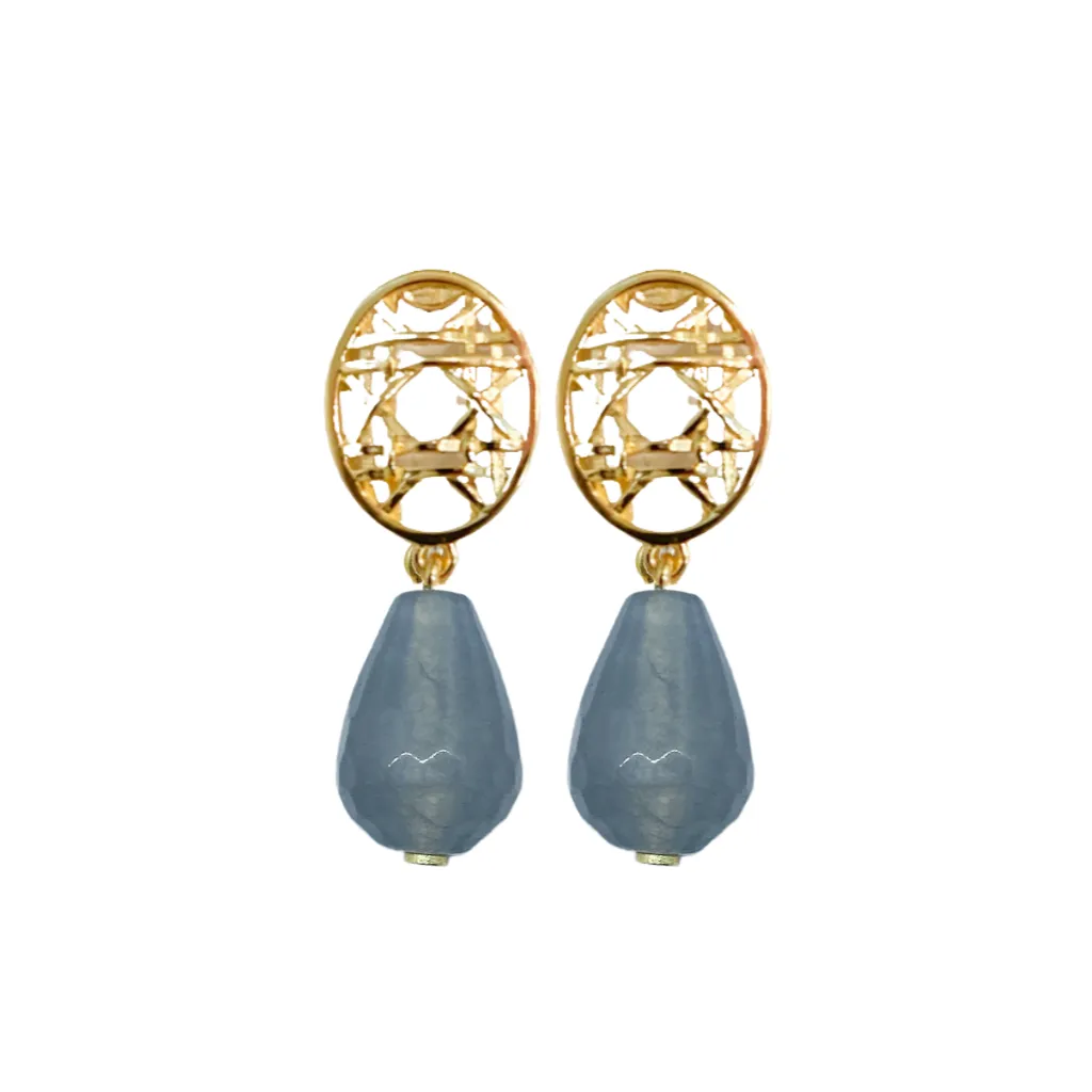 Remy Grey Quartz Drop Earrings