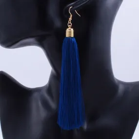 Retro Bohemia Tassels Earrings Multicolor Long Drop Dangling Earrings Women Valentine's Day Gift E117