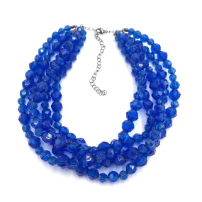 Royal Blue Faceted Sylvie Necklace