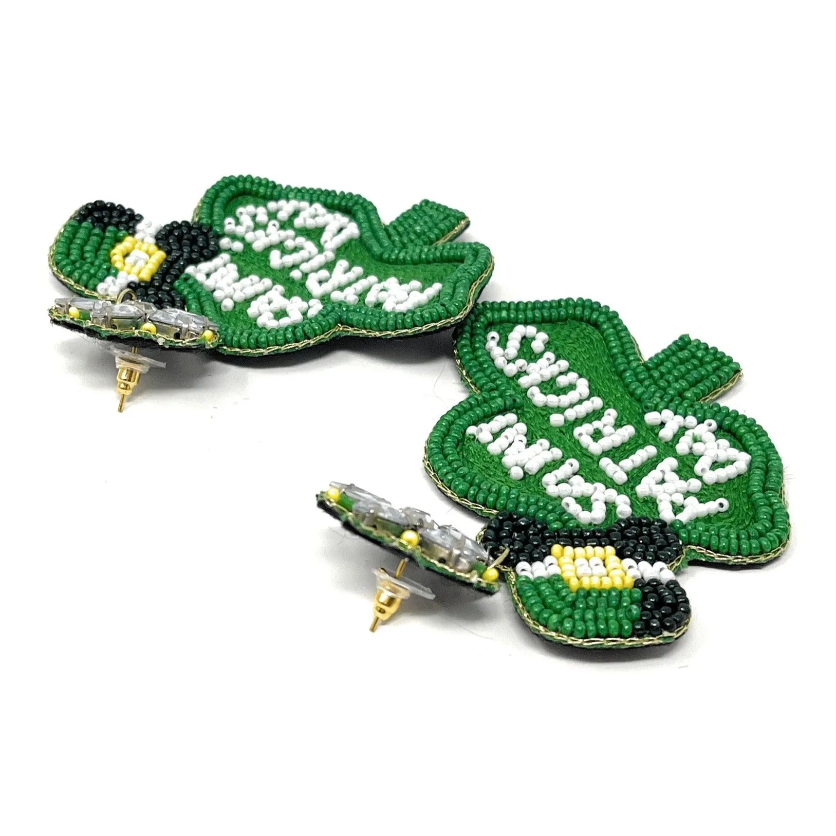 Saint Patrick's Day Beaded Earrings