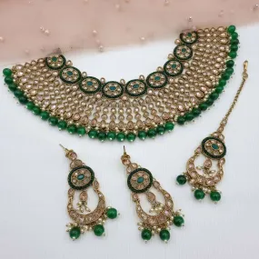 Sanam Necklace Set Green