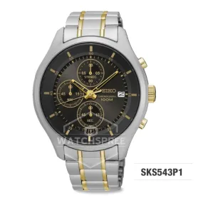 Seiko Chronograph Two-tone Stainless Steel Band Watch SKS543P1