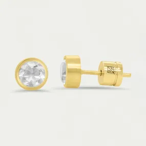 Signature Small Studs (Crystal Quartz)