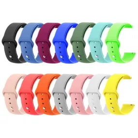 Silicone Button Style Watch Straps Compatible with Fossil 18mm Range