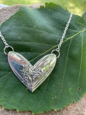 Silverware Heart Necklace Queen Bess II