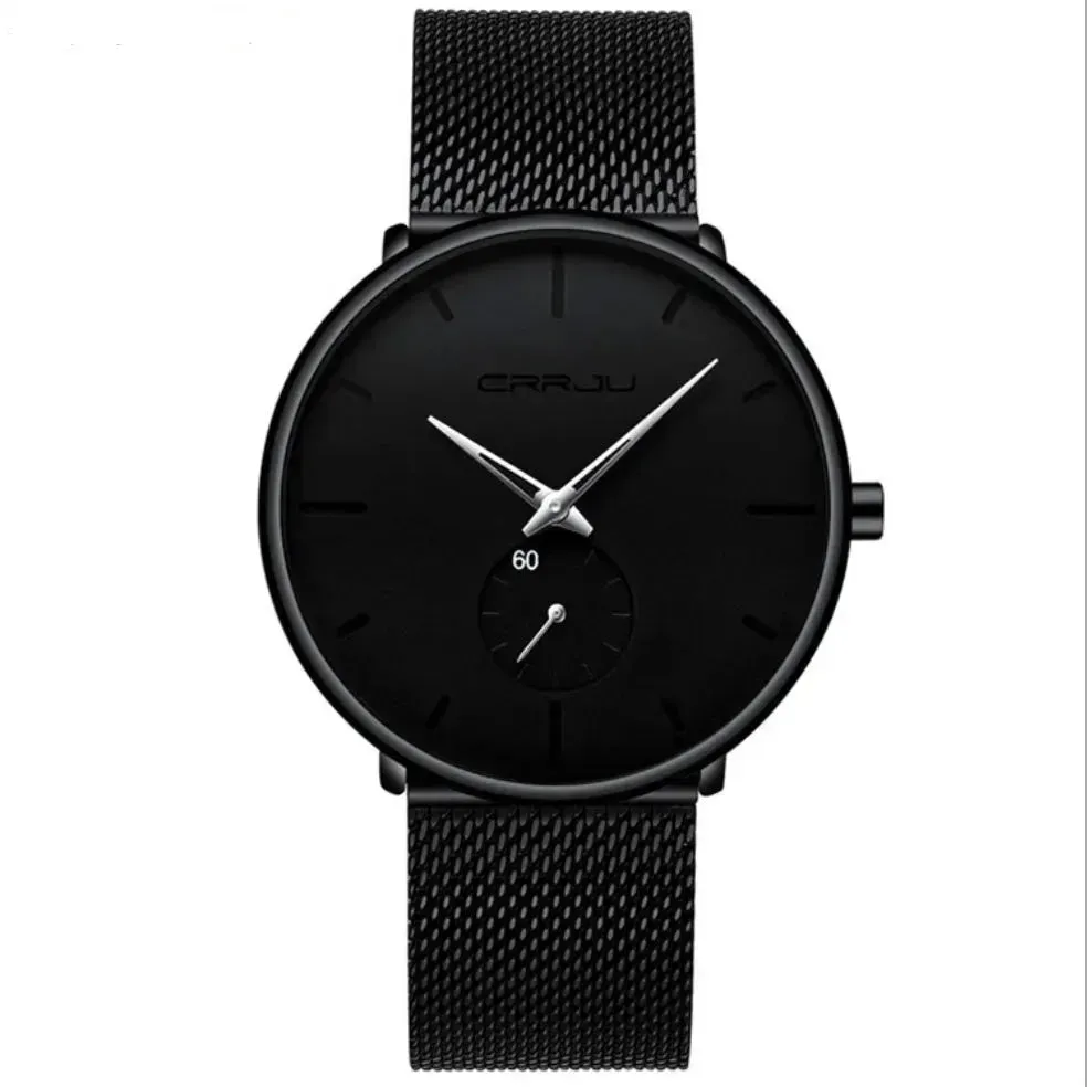 Simple ultra-thin watch round mesh belt watch