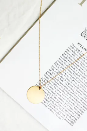 Skinny Gold Circle Necklace