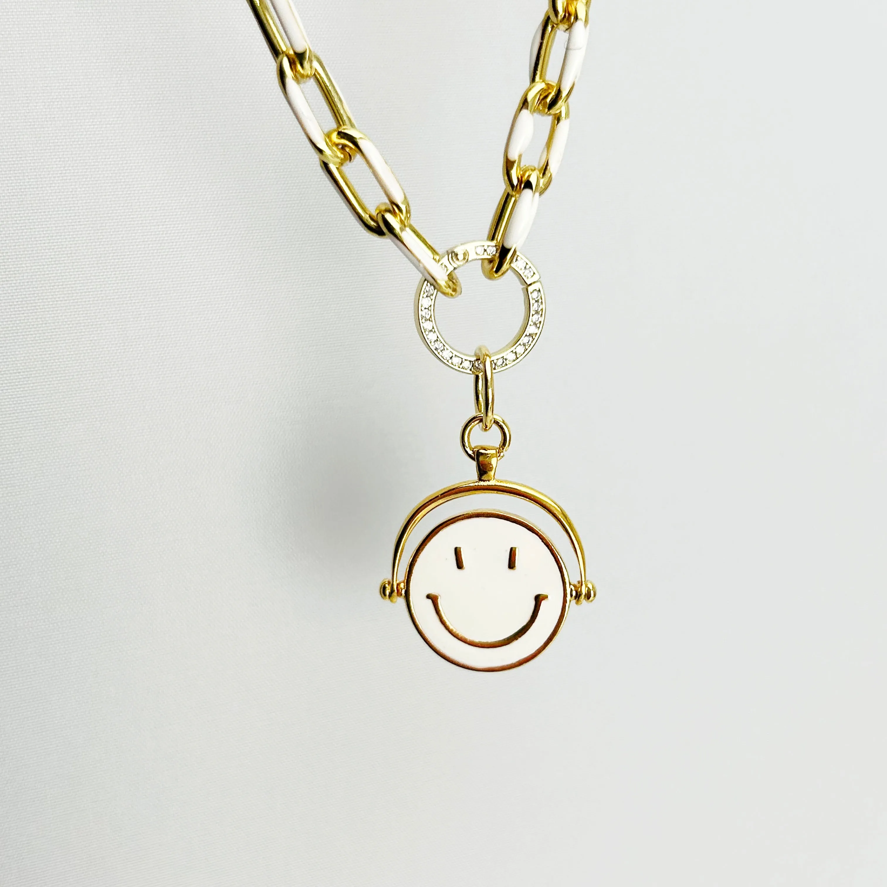 Smiley Face Necklace | Happy Sad Spinner