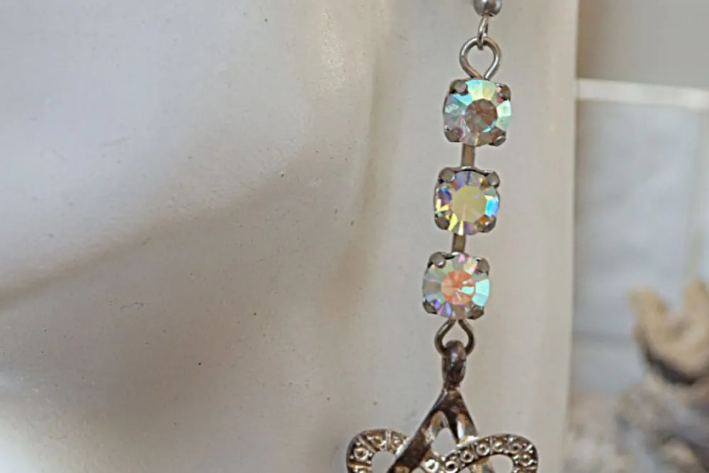 Star of David Heart Earrings