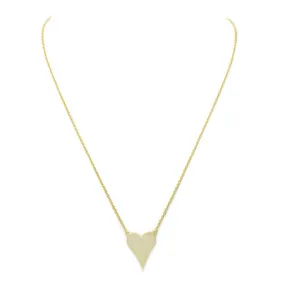 Sterling Silver Gold Plated Heart Pendant Necklace