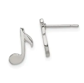 Sterling Silver Musical Note Mini Earrings