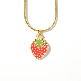 Strawberry Charm Necklace