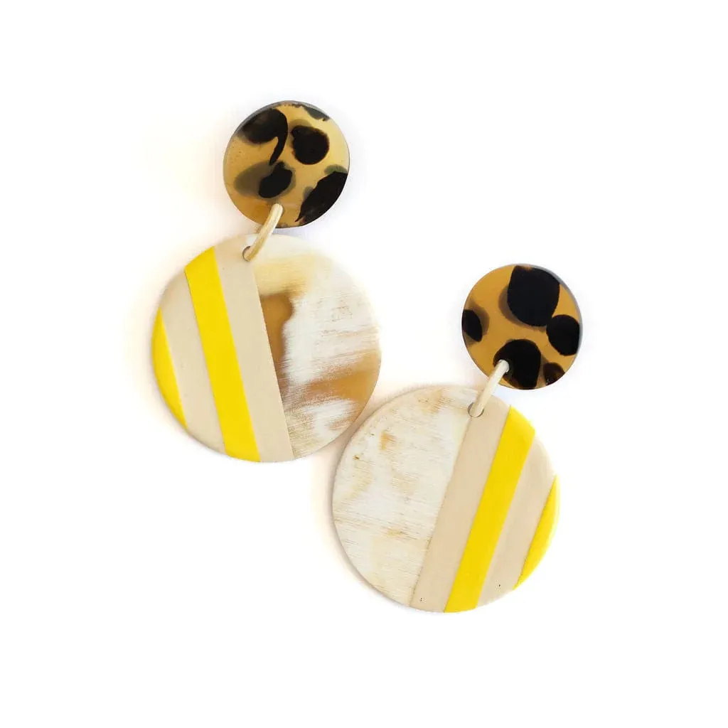 Sunflower Circle Earrings