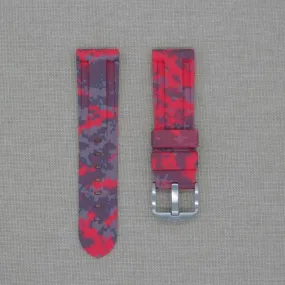 Tempomat - Red Digital Camo Rubber Strap - iwatch-