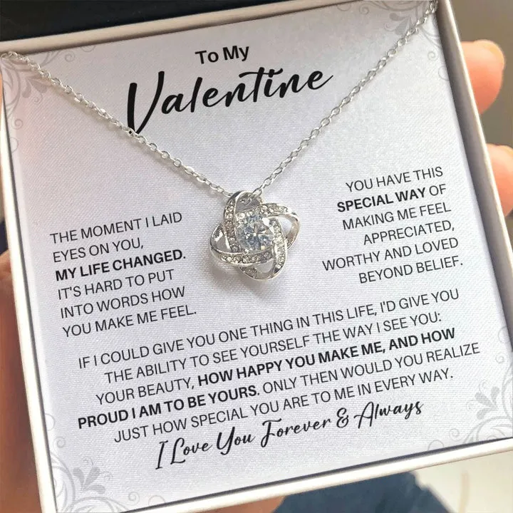 To My Valentine Necklace - My Missing Piece - Valentine's Day Anniversary Gift - Girlfriend Wife Soulmate Birthday Christmas Gift